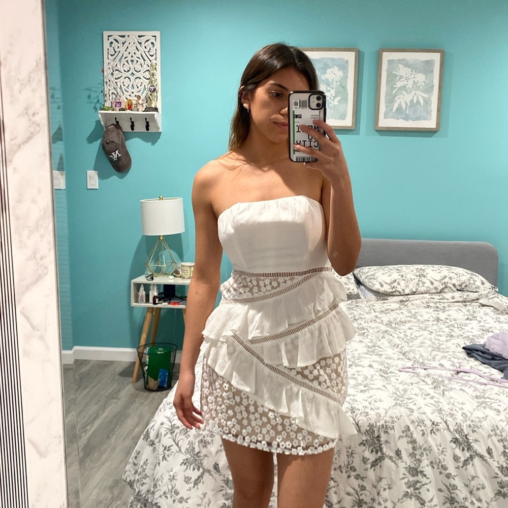 Oh Polly white mini dress